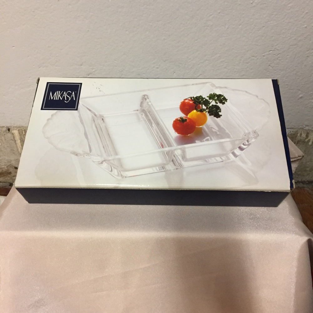 Mikasa Divided Glass Tray